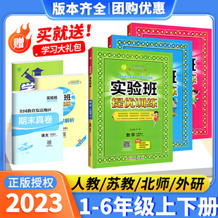 2023新版实验班提优训练一年级二年级三四年级五六年级上册下册语文数学英语人教版苏教版北师大小学全套同步练习册专项训练天天练