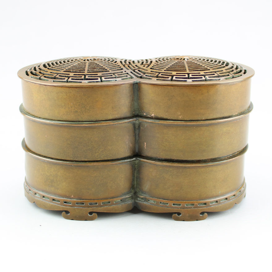 国家级工艺美术大师陈巧生作品连理印香炉