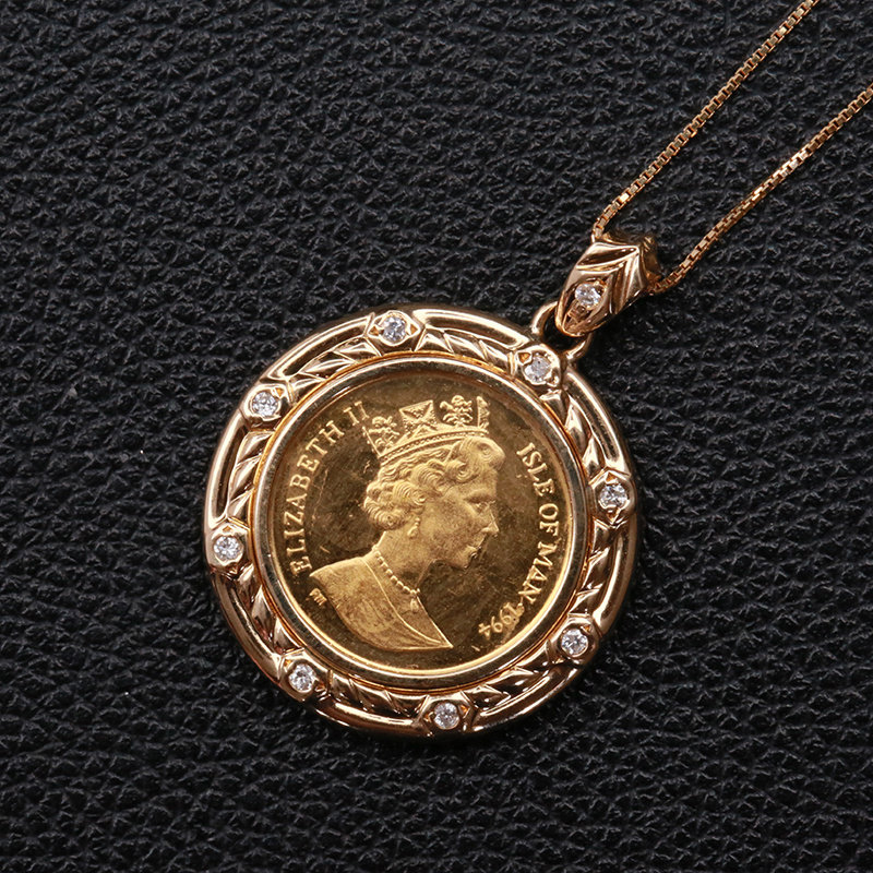 绝当24k金币 18k金包镶 总重8.42克 和平典当 jd27229