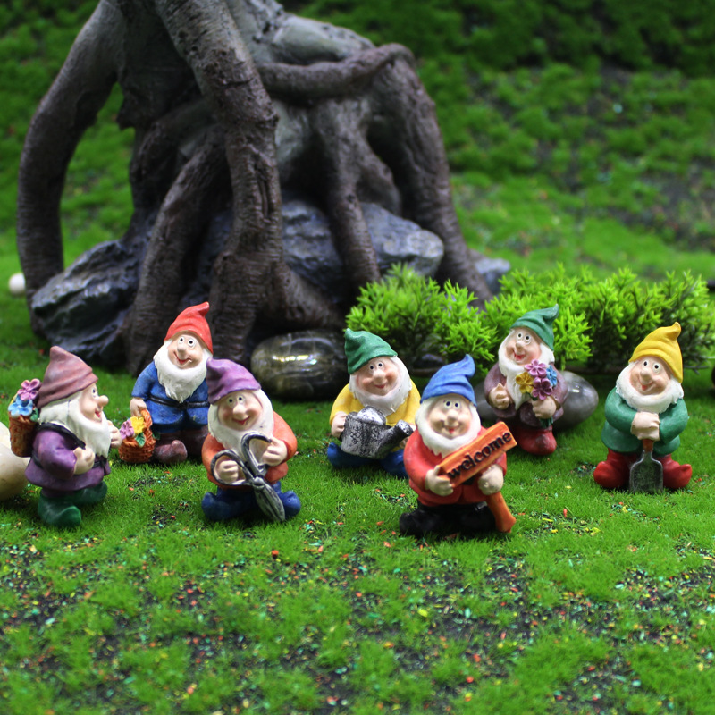 七个小矮人摆件花园装饰庭院创意别墅多肉微景观造景DIY可爱盆景