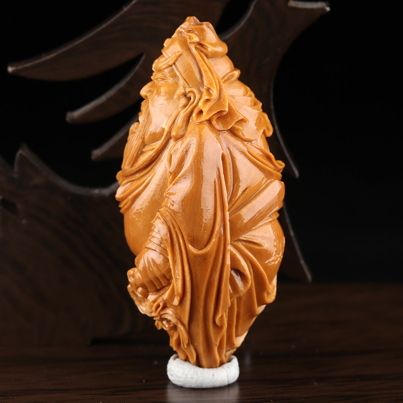 核雕名家姚敏华《关公》单颗2.2x4.4cm