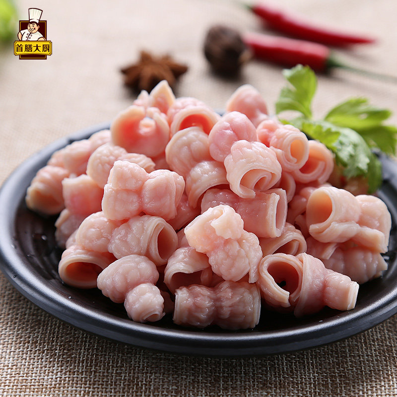 四川火锅食材猪生肠2斤 餐饮冷冻半成品食材特色铁板爽口脆肠-长林