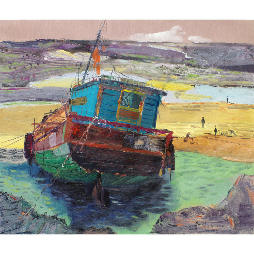 张炳林《渔船》