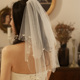 吉设计原创《望舒》新娘结婚领证小头纱复古珍珠旅拍婚纱礼服配饰