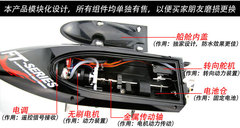 飞轮FT012配件大全FT012船壳 电机 电调 舵机 螺旋桨 防撞头等