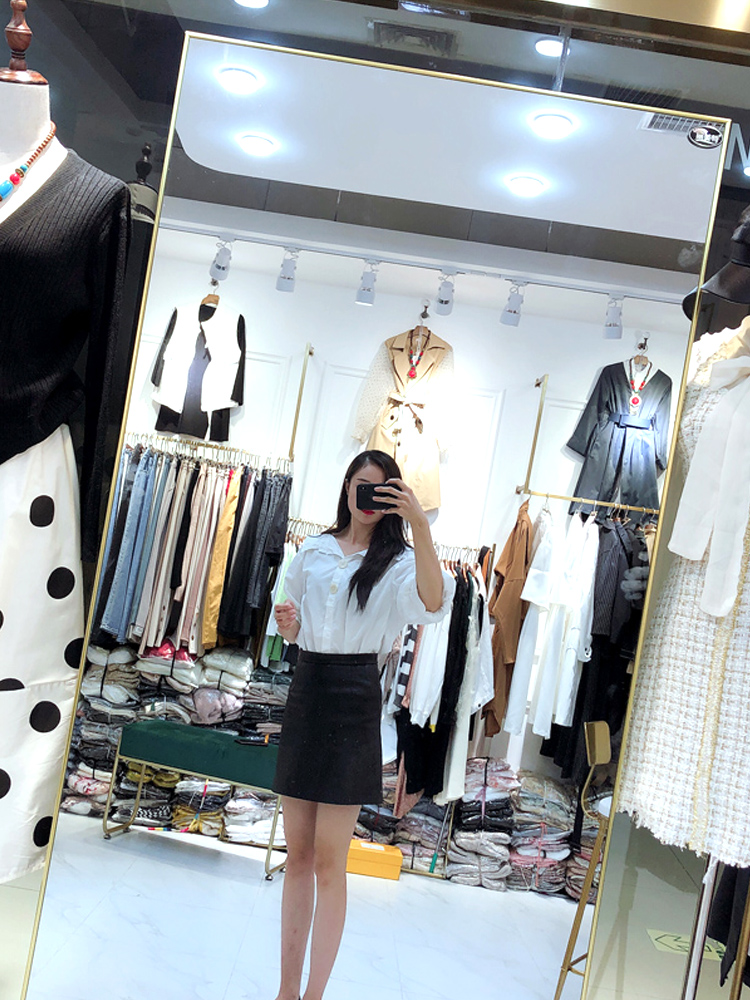 丽美特 ins服装店试衣镜子美颜显瘦显高全身落地镜简约家用穿衣镜