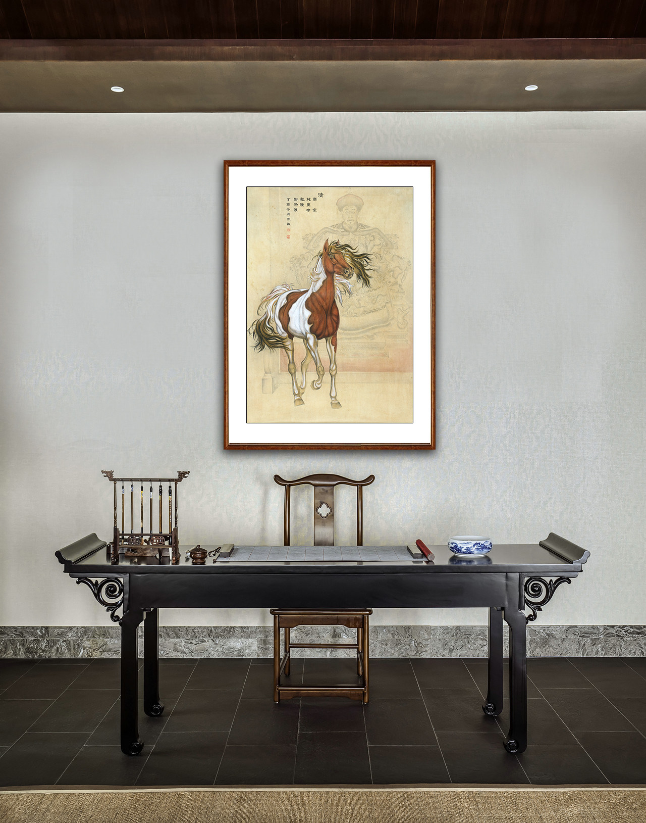 崔东敏 《乾隆御马像》精品工笔