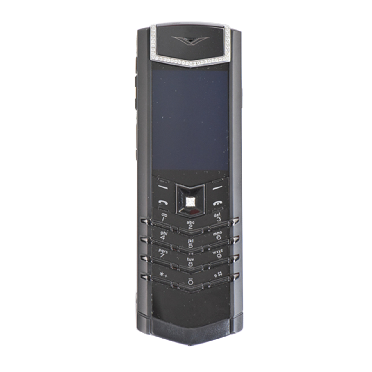 [9.8新]威图vertu男士黑色法拉利镶钻直板手机10002183