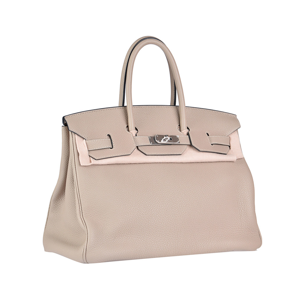 【中古】未使用 hermes/爱马仕 togo皮 35女士手提包铂金包