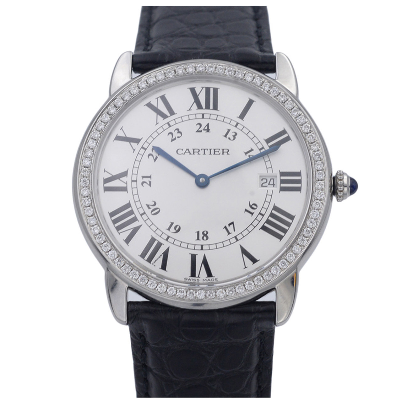 [9.5新]卡地亚石英女表后镶钻伦敦solo系列