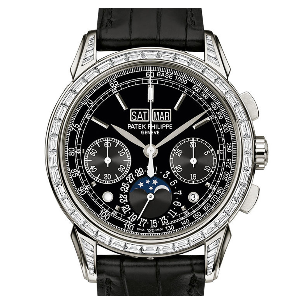 [9.8新]百达翡丽自动机械男表铂金万年历计时功能