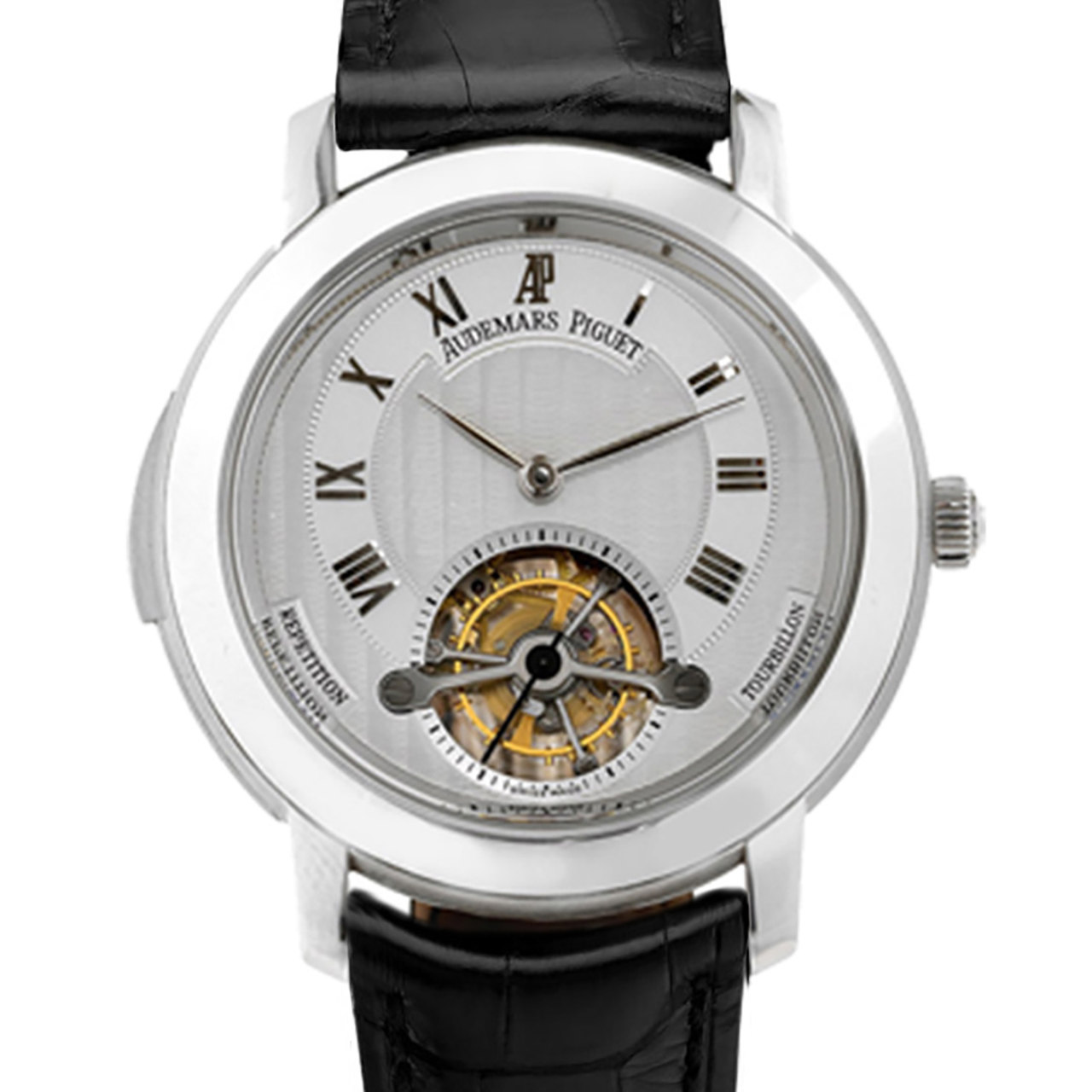 [9.5新]爱彼【陀飞轮】【三问】男表手动机械白金