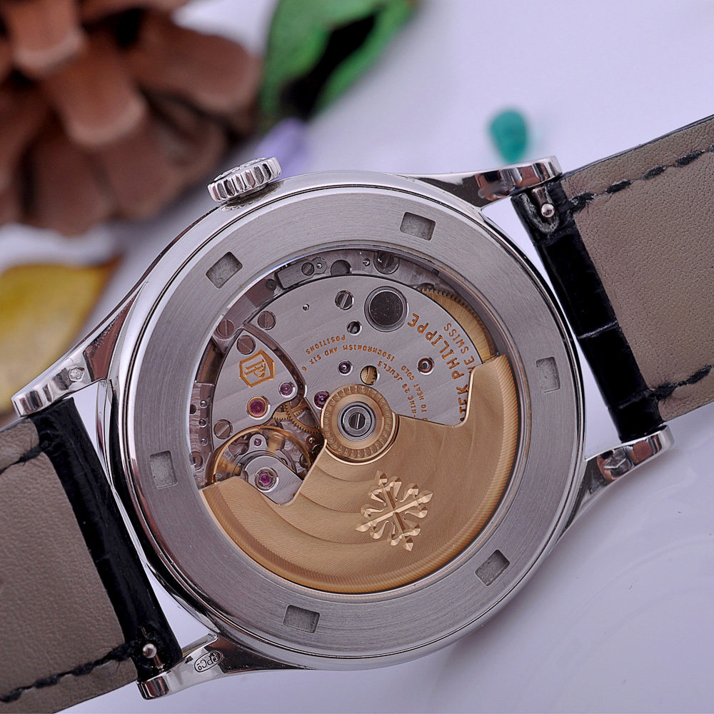 【中古】patek philippe/百达翡丽 pt950镶钻自动机械男表