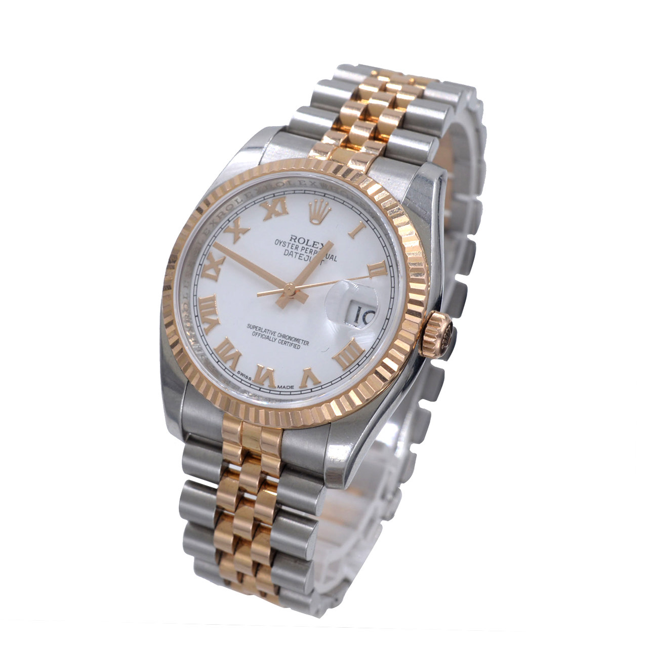 【9新】劳力士自动机械男表 日志型系列 钢/玫瑰金116231