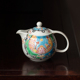 同合日本九谷烧春到花潮过滤泡茶壶进口家用日式手工创意高档茶壶