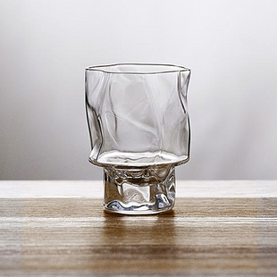 日本原装进口木村手作褶皱纹玻璃杯质感创意相当突出材质通透璧薄