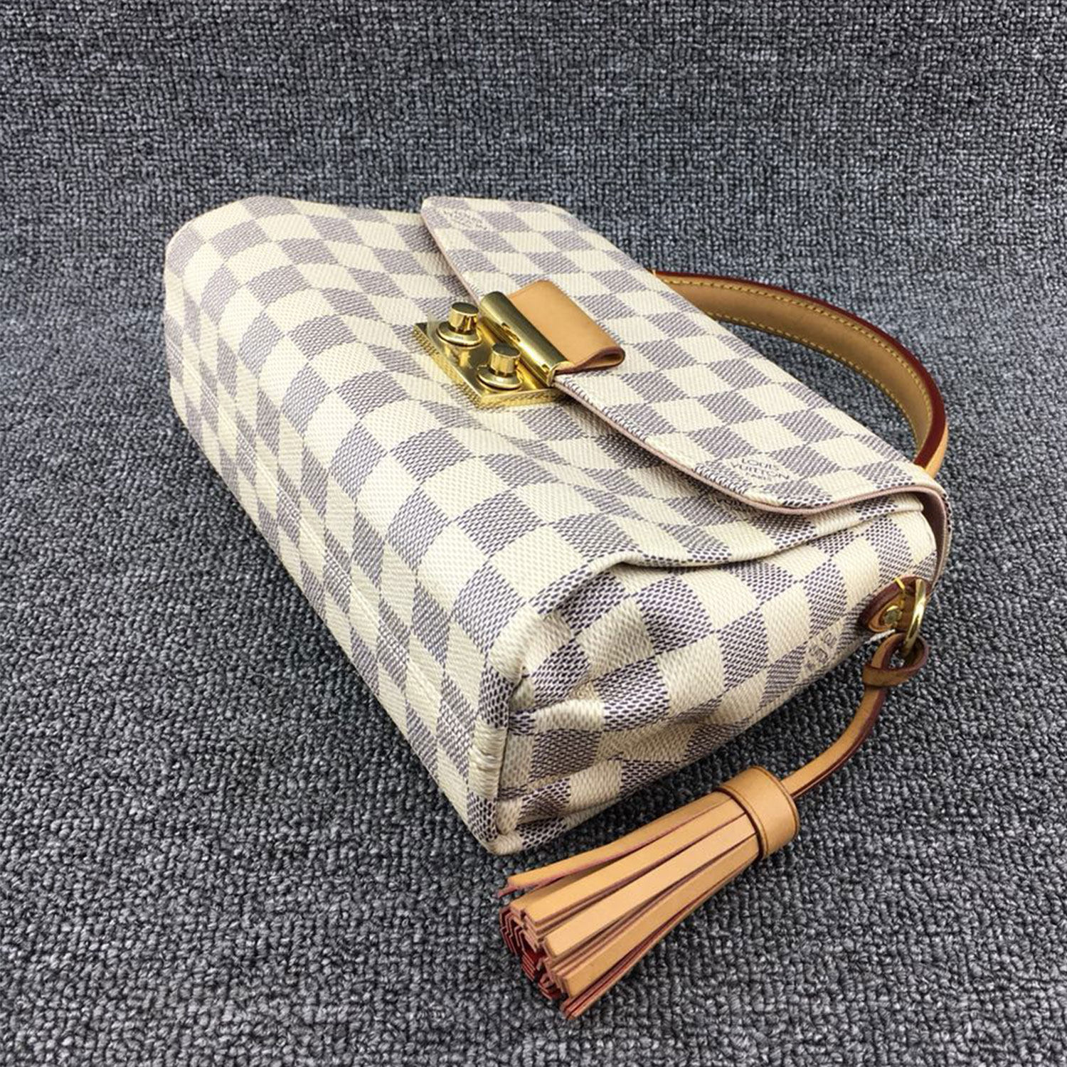 [9.5新]路易威登lv白棋盘格邮差包女士手提单肩斜挎包