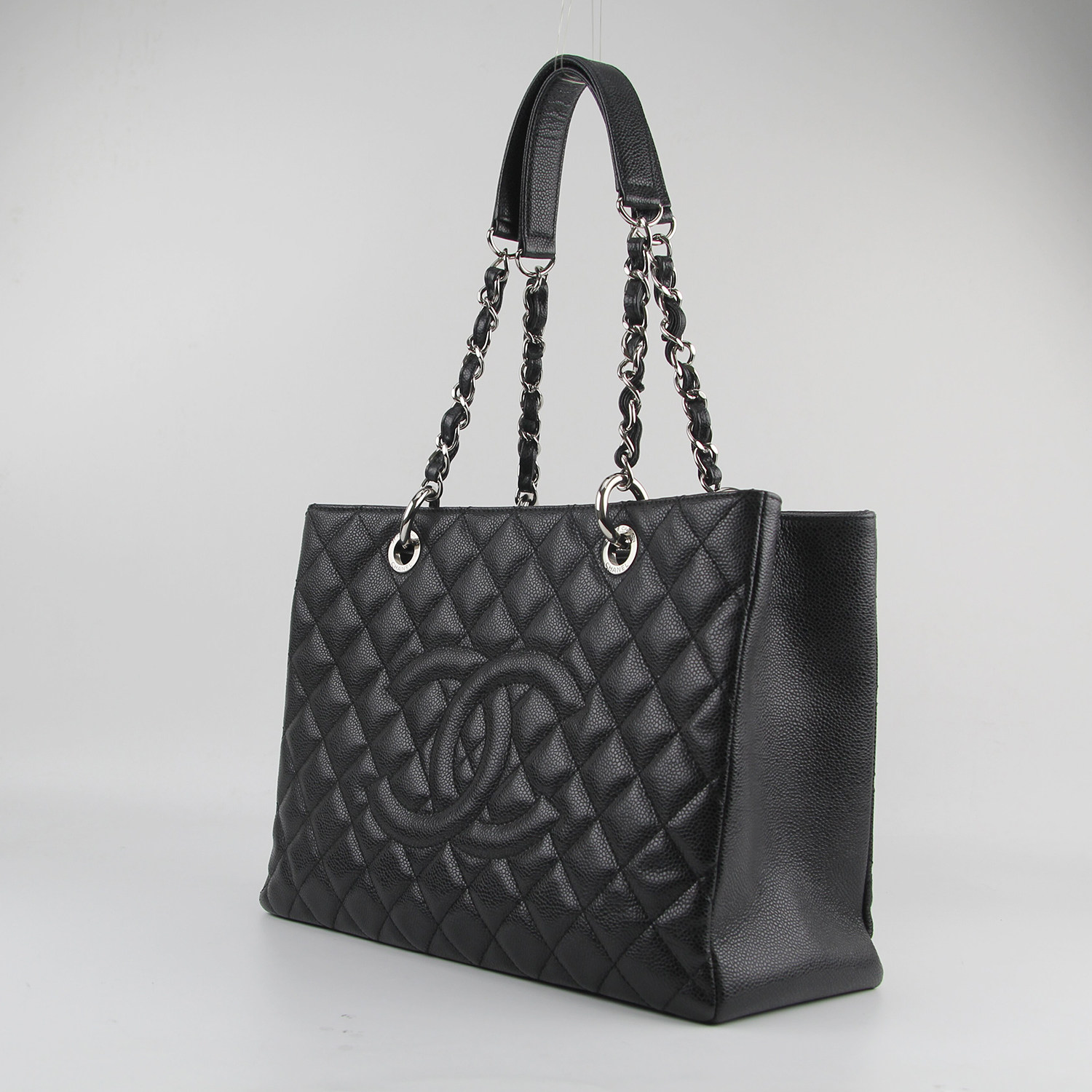 [9.5新]香奈儿chanel黑色荔枝纹经典款gst女士手提单肩包