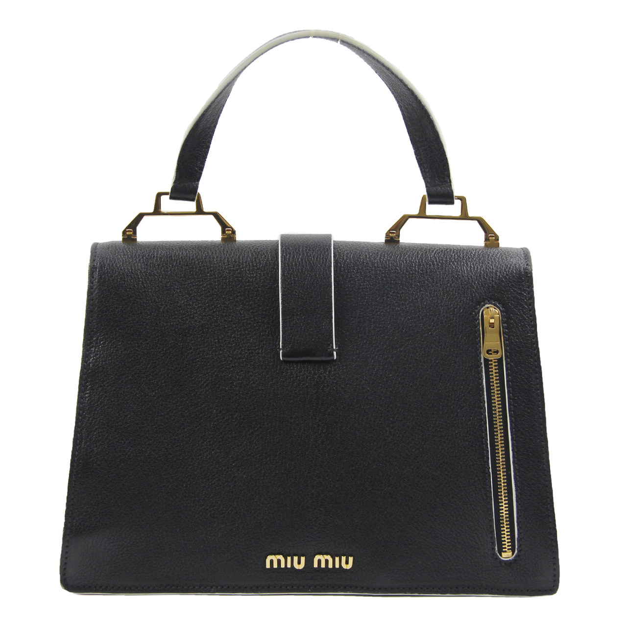 [9.8新]缪缪miumiu三拼色女士手提单肩包 风琴包