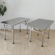 双层不锈钢长方形可折叠桌子吃饭家用户外厨房小餐桌简易摆摊培训