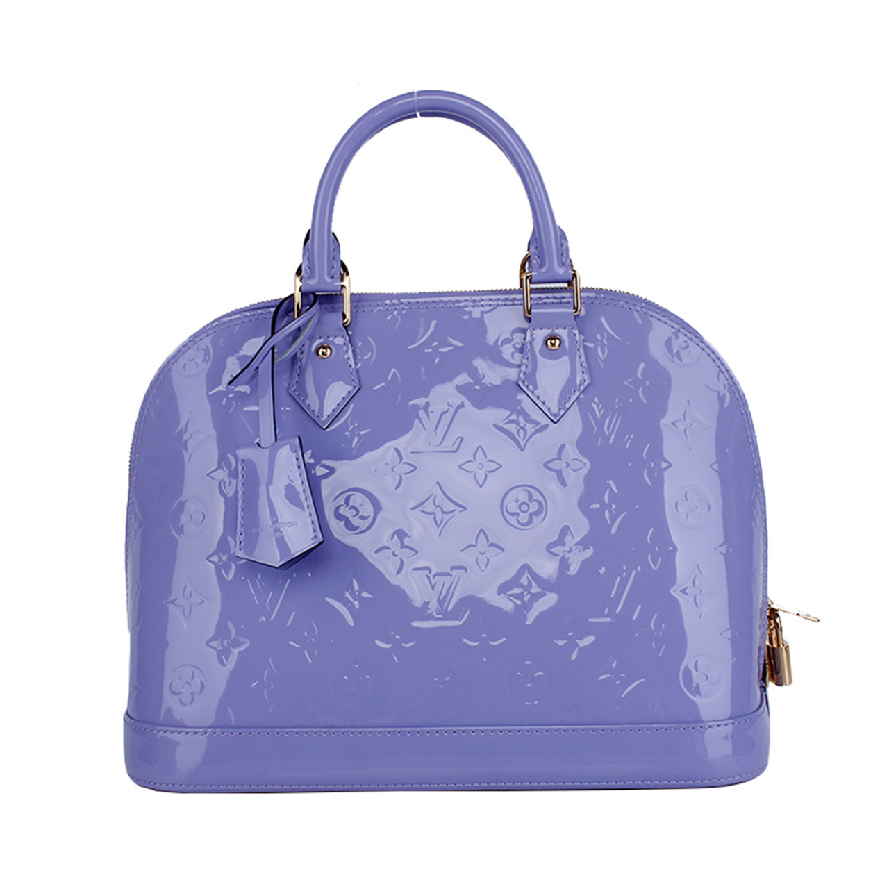 [9.8新]展示品路易威登lv女士经典漆皮压花手提包15129179