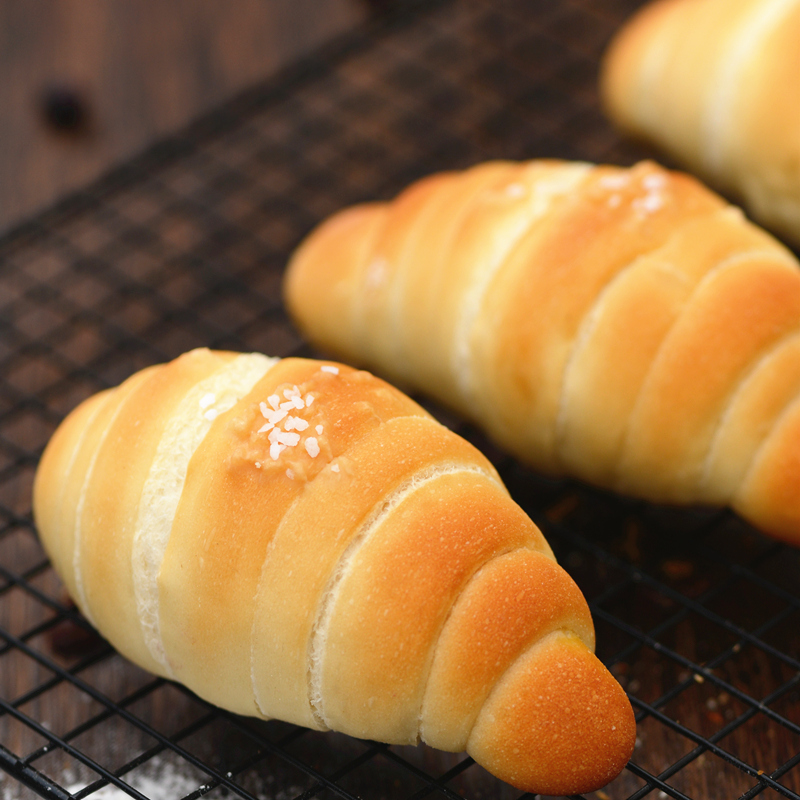 莫轩网红手工法式海盐碱水羊角面包健康轻食减脂代餐好吃不胖