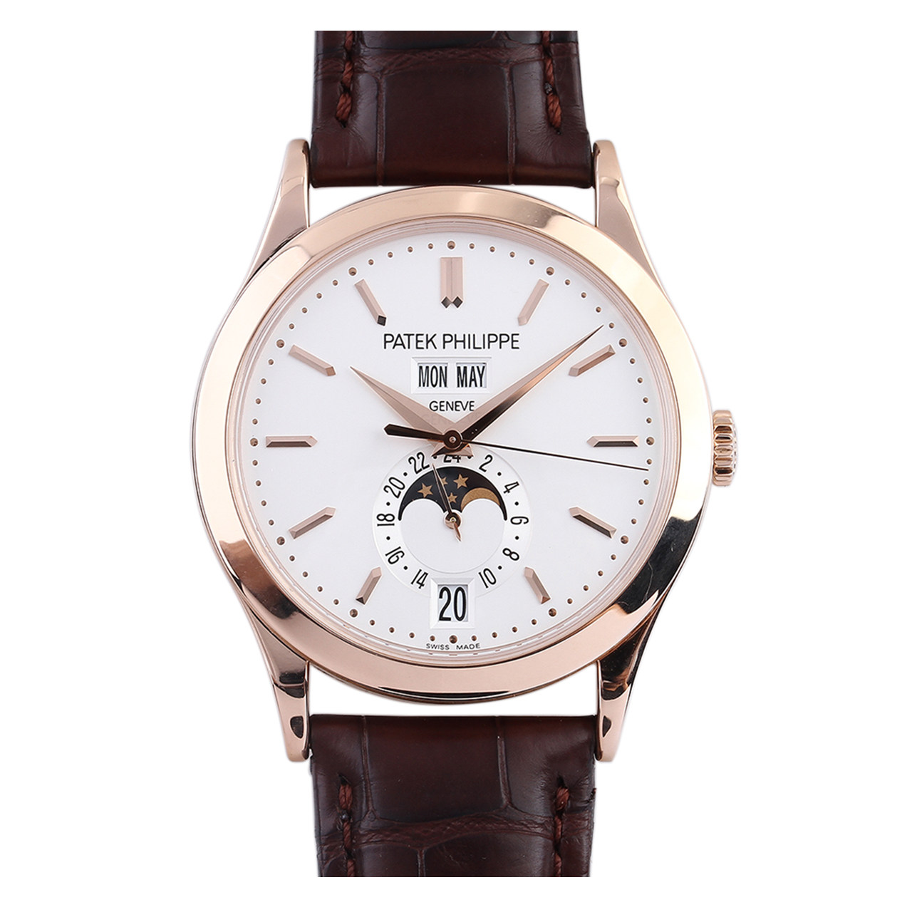 [9.8新]百达翡丽男士5396r年历月相表18k玫瑰金自动机械