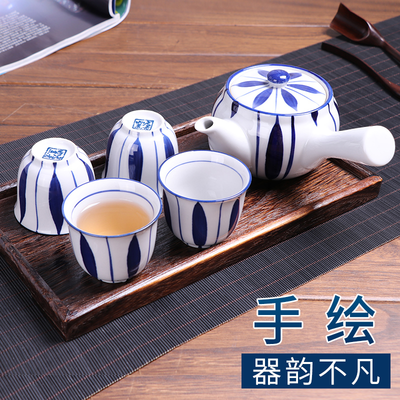 茶具手绘日式花茶具套装家用过滤网复古陶瓷急须煮茶壶侧把壶茶壶在类目 餐饮具, 茶具, 茶壶中 - 来自Buy2taobao.com提供专业的淘宝代购服务