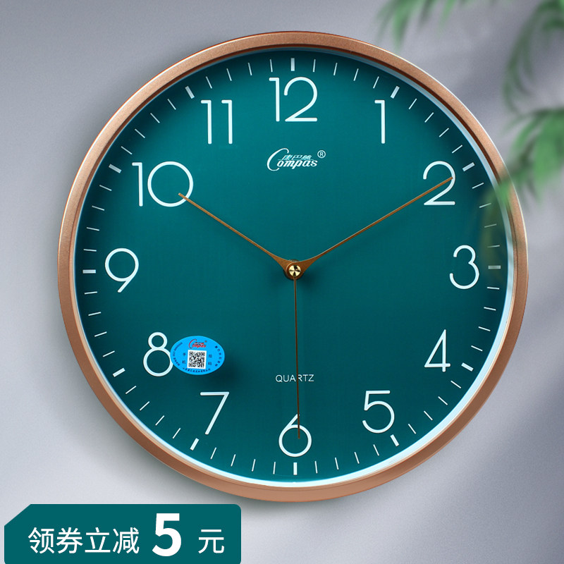 康巴丝静音客厅石英钟简约钟表创意挂钟家用时尚挂墙时钟北欧时钟