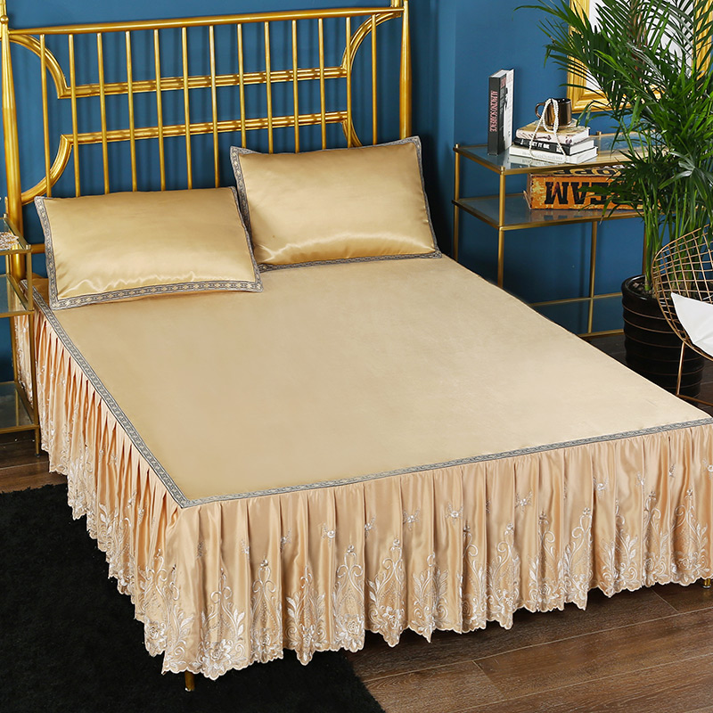 Bejirog new pattern Embroidery Borneol Bed skirt Three washing Bedspread non-slip Simmons mattress Summer matin the Bedclothes , 凉席, 冰丝席 category - from Buy2taobao.com to provide professional Taobao agent buy service