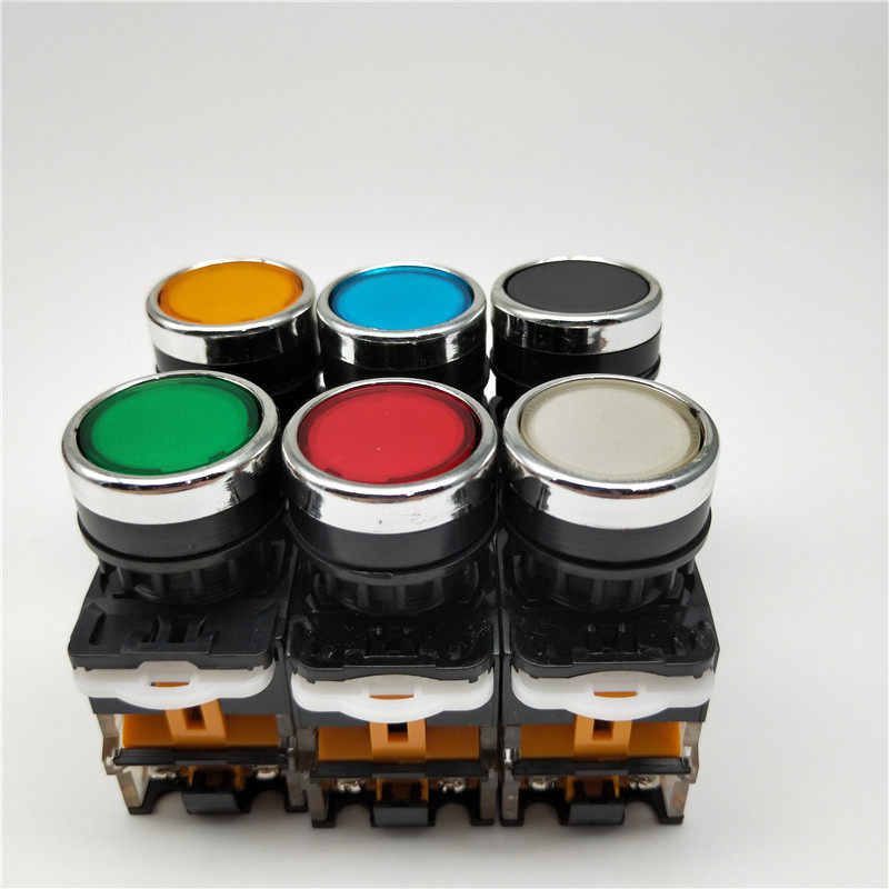 自锁22mm上海森奥say7bsa39la3811bnzs平头保持按钮开关红绿