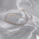 『向云端』原创设计S925银天然珍珠渐变塔链项链镀金纯手工制作