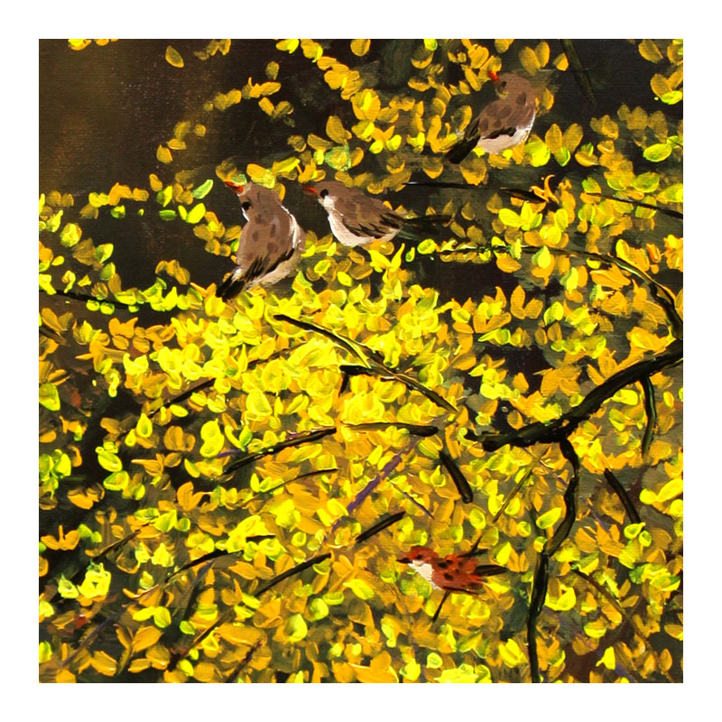 刘艳艳《金枝翘春》油画原创孤品|青年艺术家之收藏精品