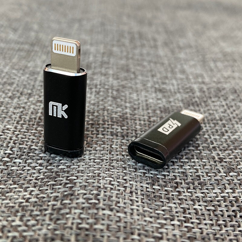 米可充mktypec转苹果接头lighting转接头18w20w快充转换头数据线
