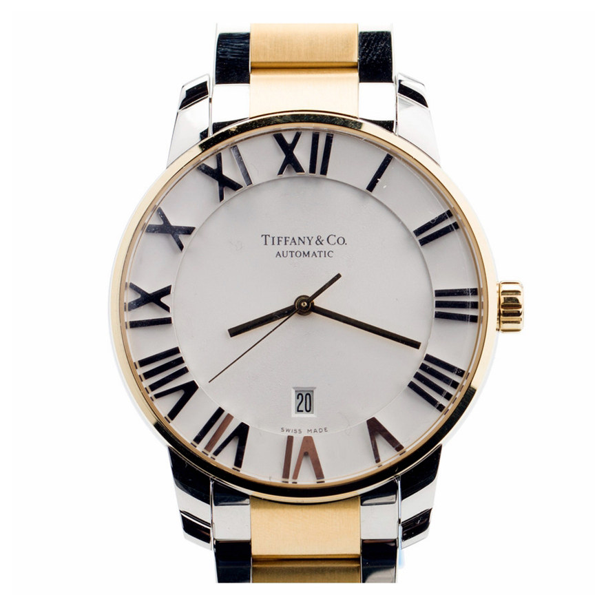 [9.8新]蒂芙尼 18k间金 自动机械男表lx