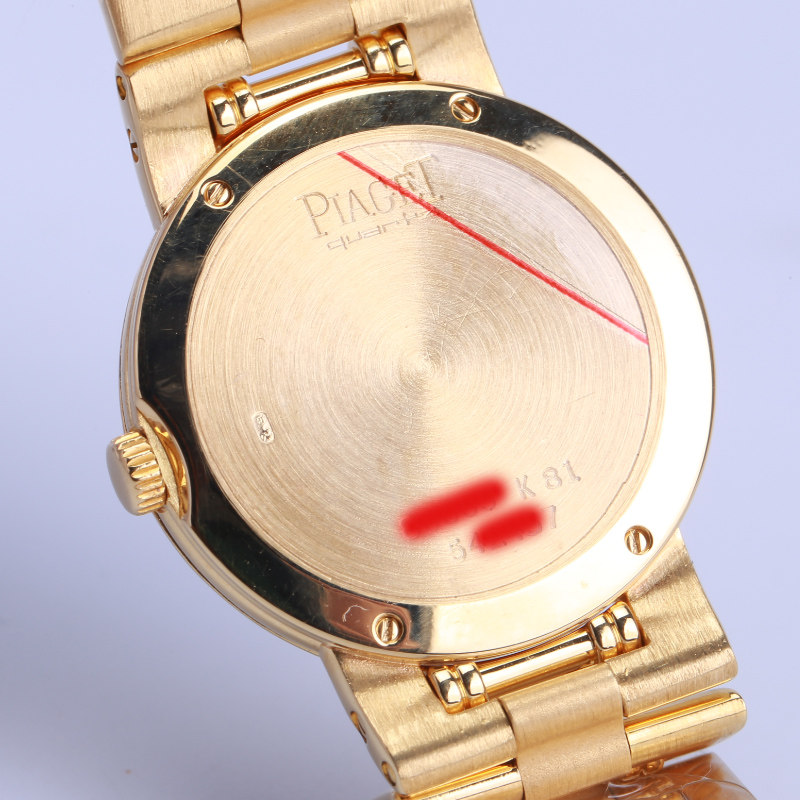 【中古】piaget/伯爵18k黄金石英表