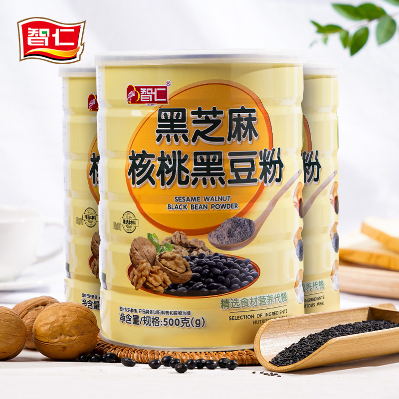 智仁黑芝麻核桃黑豆粉500g*3黑芝麻糊即食營養早餐健康沖飲食品在類目 咖啡/麥片/衝飲, 天然粉粉食品中 - 來自Buy2taobao.com提供專業的淘寶代購服務
