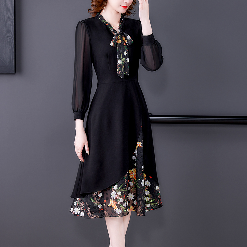 声雨竹女装清仓折扣真丝连衣裙女2022新款秋装长袖专柜正品旗舰店