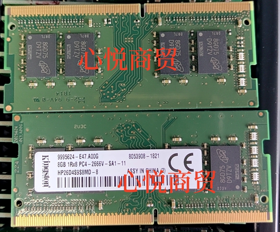 KingSton金士顿 8G 1RX8 PC4-2666V-SA1-11笔记本内存 DDR4 2666