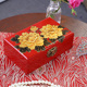 中式复古手绘珠宝首饰收纳盒木质妆奁送女友情人节礼物推光漆器盒