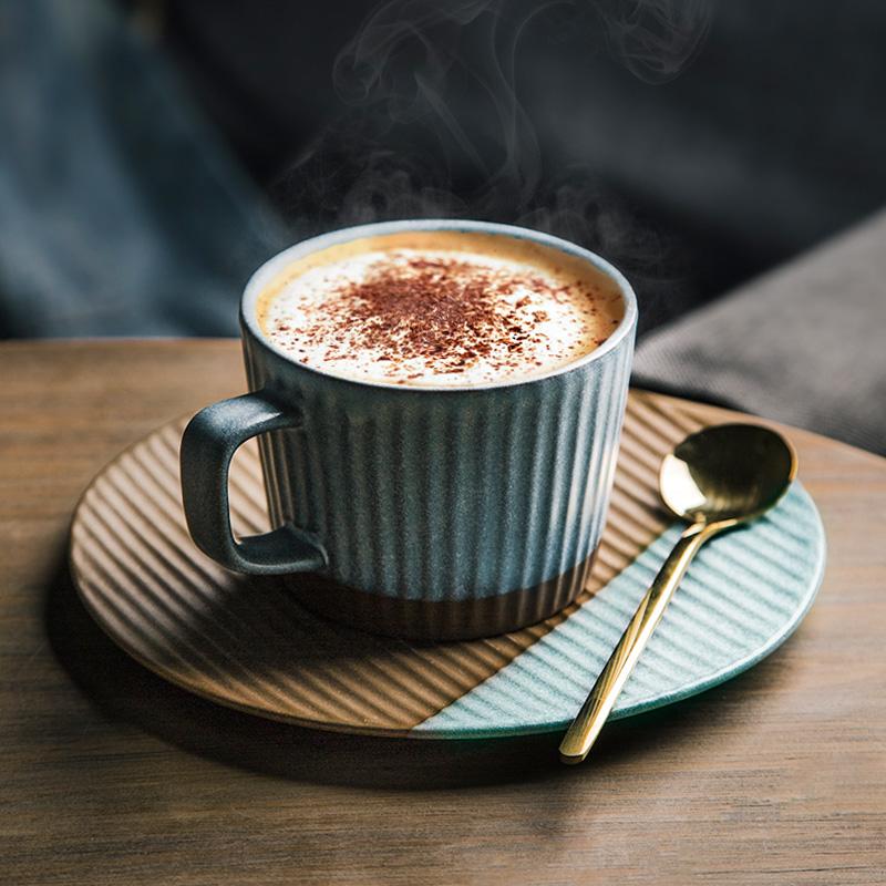 taisun创意陶瓷咖啡杯碟套装拿铁杯大口拉花杯意式卡布咖啡厅杯子
