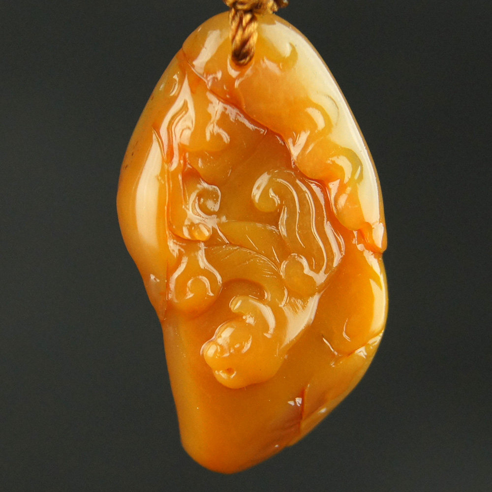 田黄石挂坠 瑞兽 6.99g 肉色一流 工艺细腻