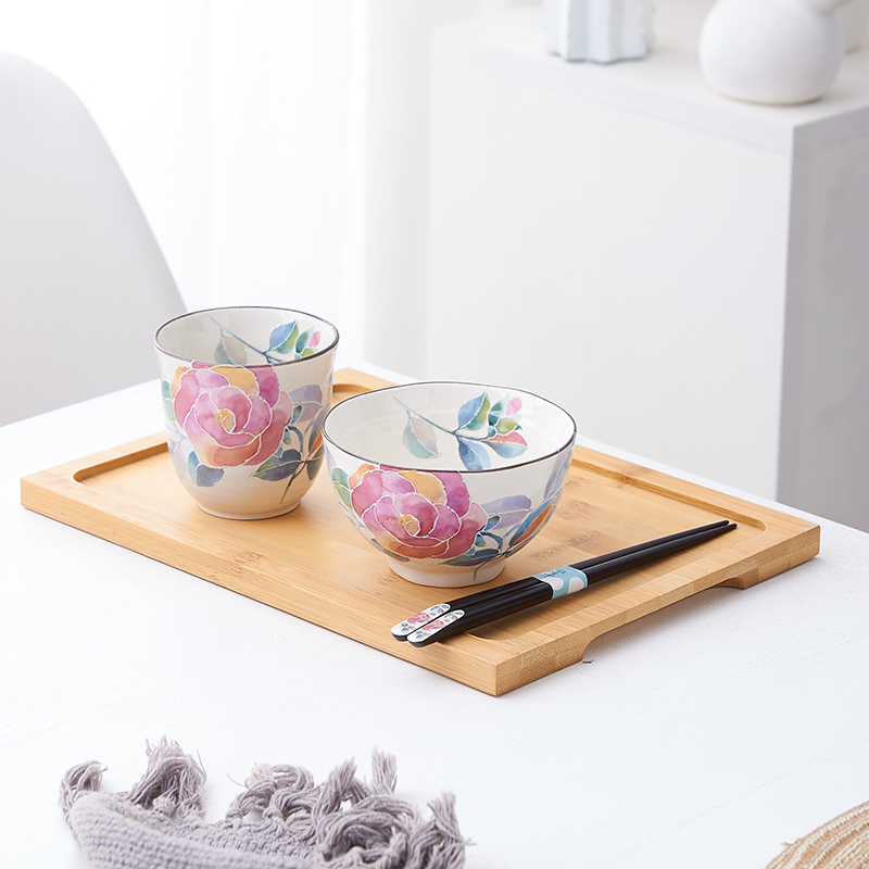 日式高颜值陶瓷茶杯饭碗筷精致家用创意个性组合单人餐具送礼礼盒