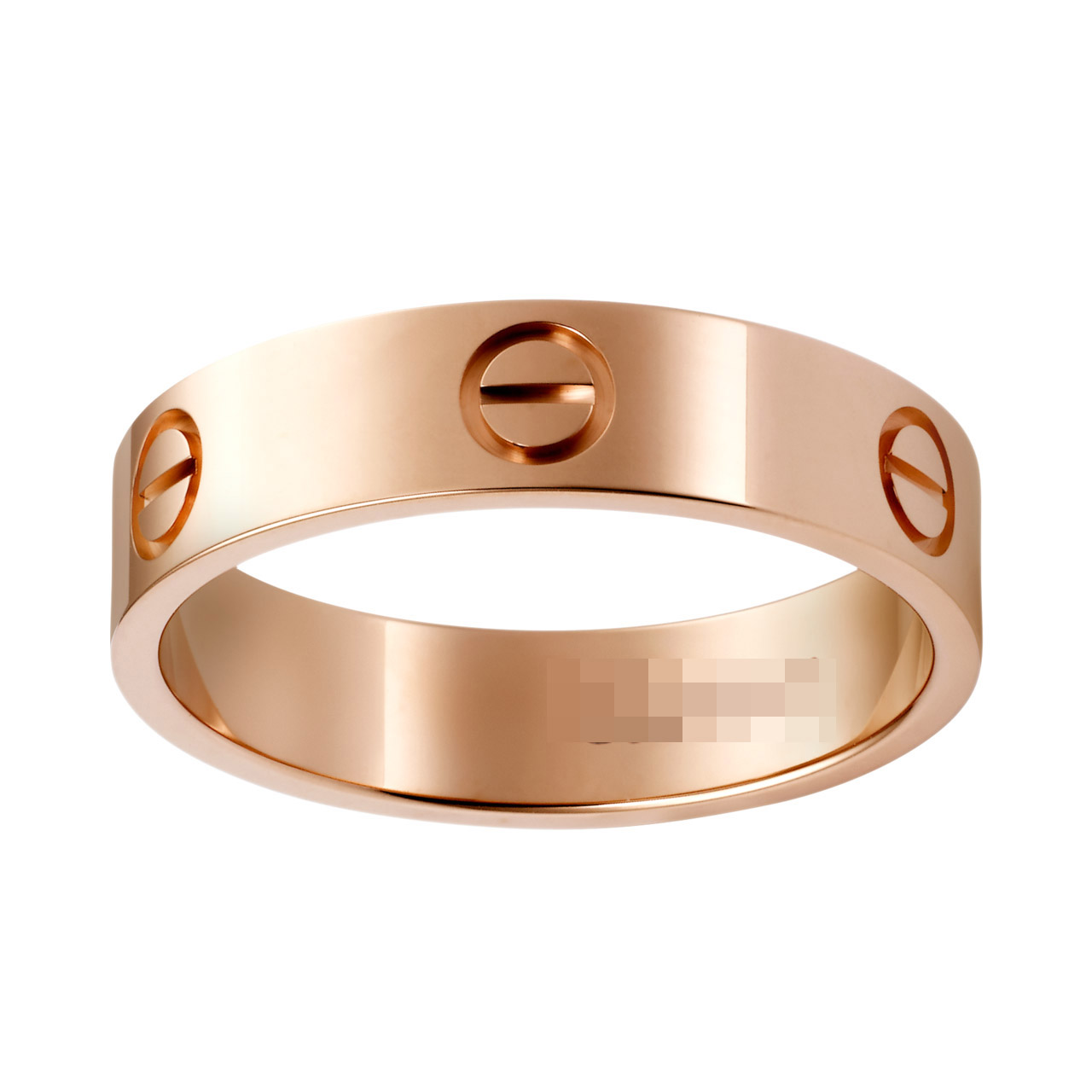 [即拍即得][9.9新]卡地亚750玫瑰金宽版love55号戒指