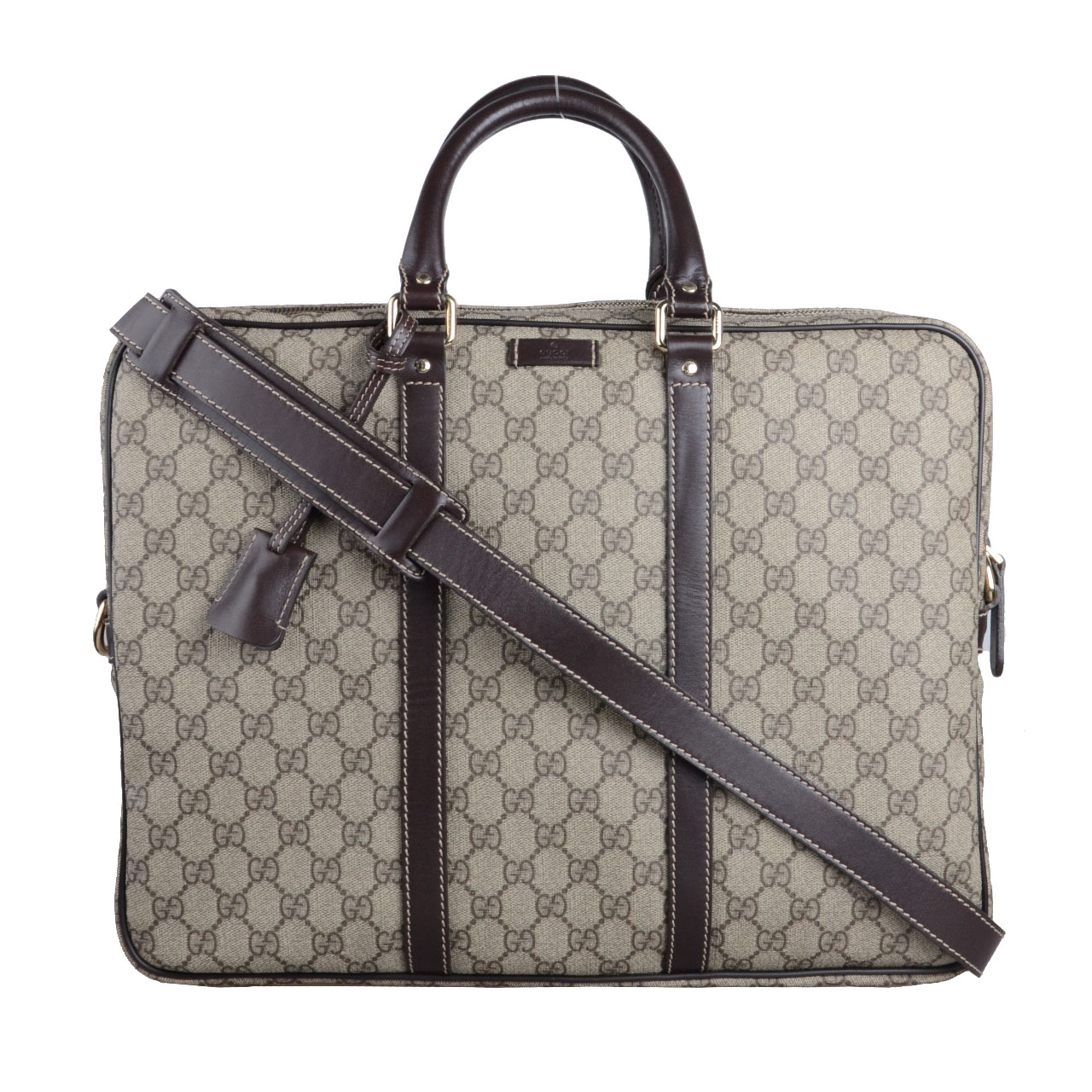 [9.5新]古驰gucci男士经典双g公文包手提包单肩包带肩带款
