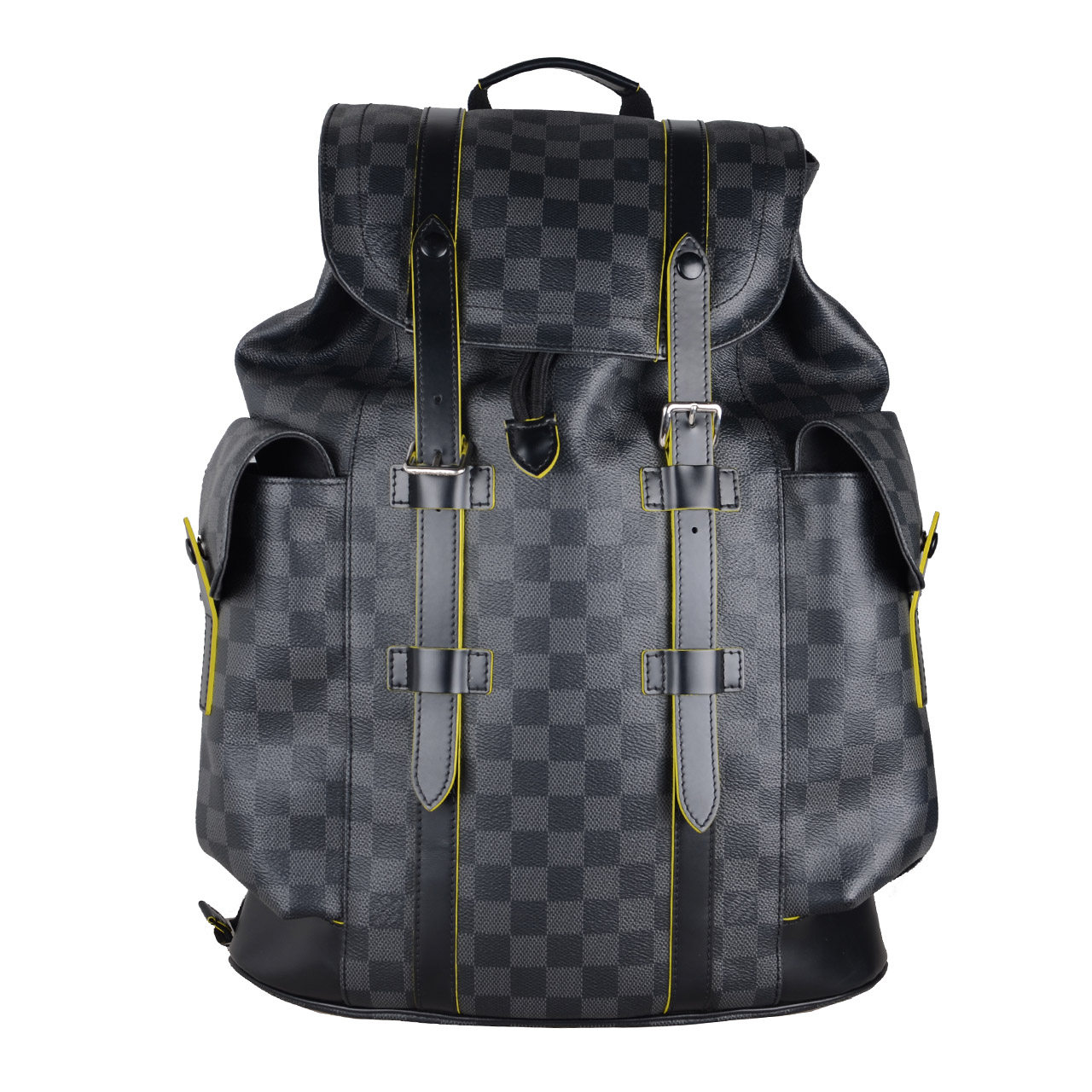 [9.8新]路易威登lv棋盘格男士christopher双肩包