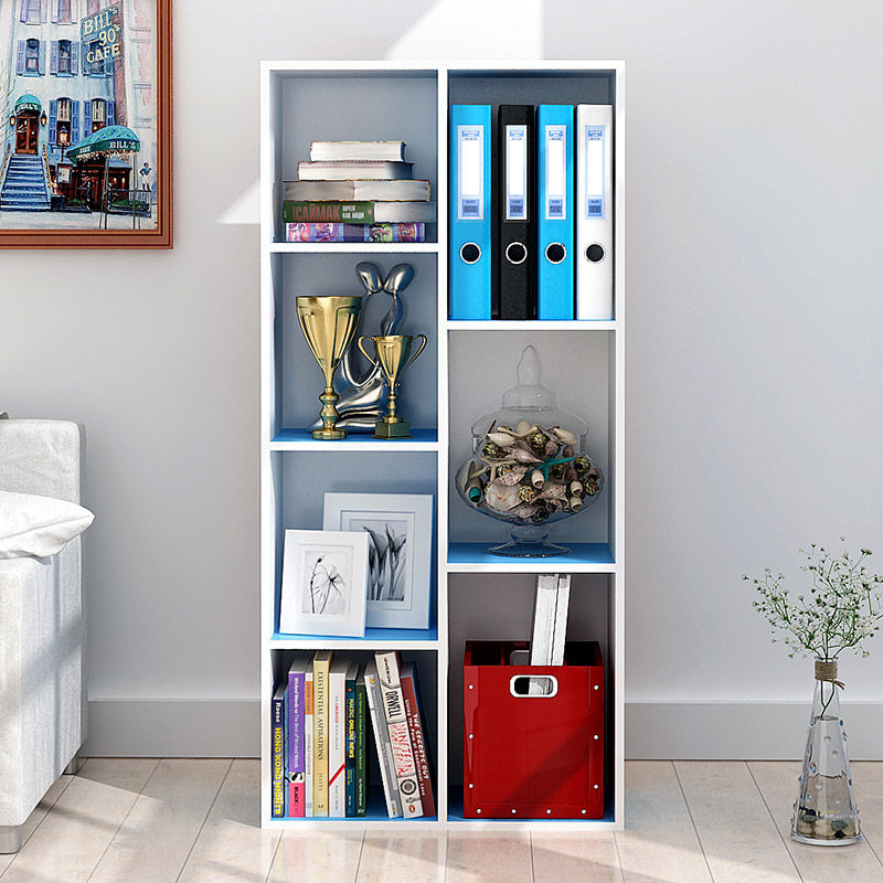 组装木质简易书柜多工能经济型储物柜简约客厅置物架书架收纳柜子