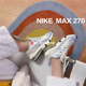 正品耐克Nike Air Max 270 React女休闲气垫缓震跑步鞋CT1287-100