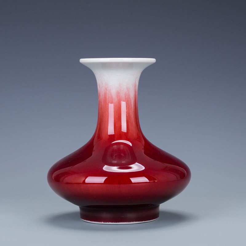 国家级非遗传承人邓希平大师作品(郎窑红釉扁肚瓶)