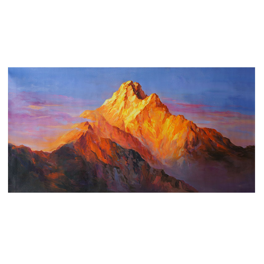 叶伟忠《金山熠熠》原创布面油画